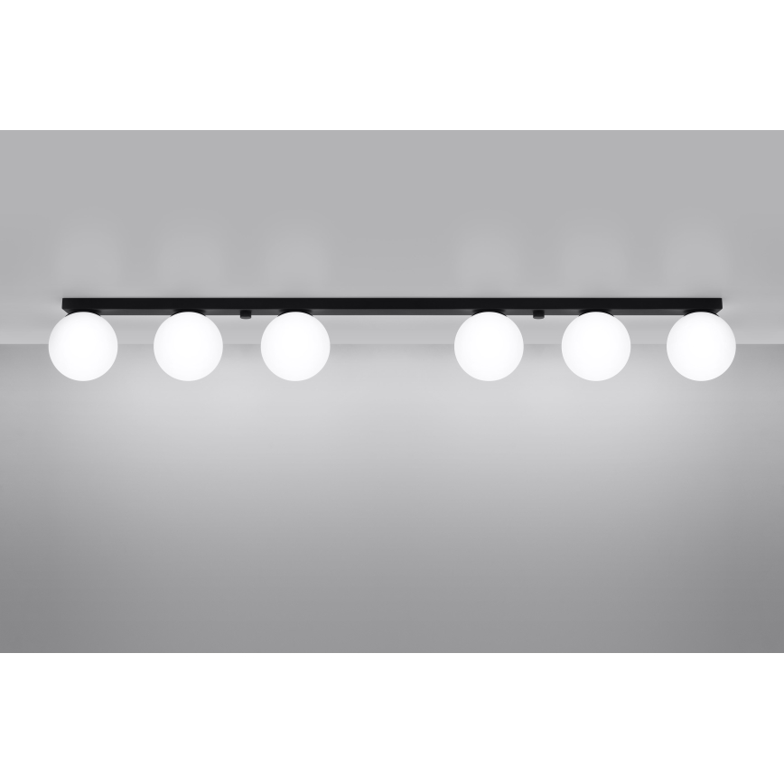 Stropna svetiljka YOLI 6xG9/12W/230V crna