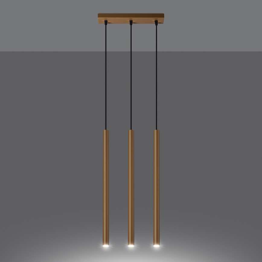 Luster na sajli PASTELO 3xG9/8W/230V zlatni