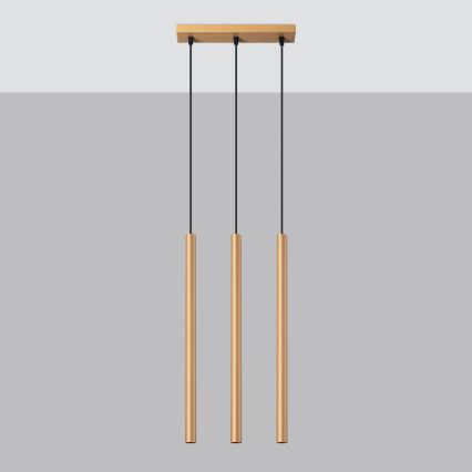 Luster na sajli PASTELO 3xG9/8W/230V zlatni