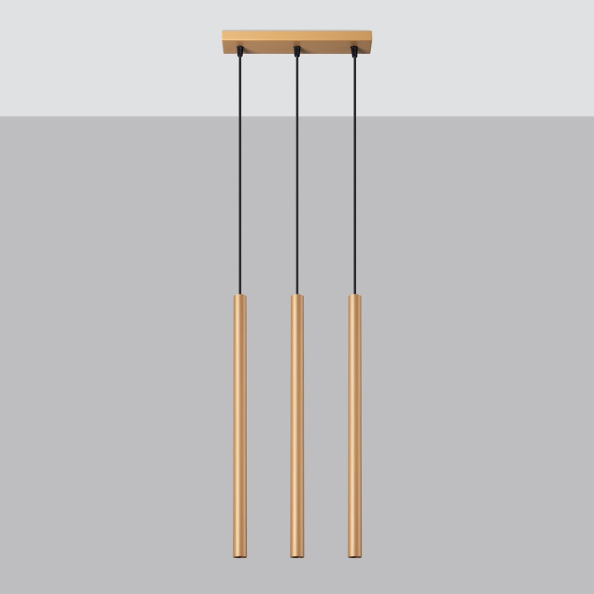 Luster na sajli PASTELO 3xG9/8W/230V zlatni