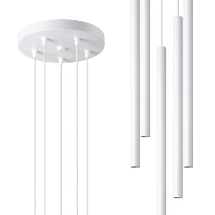 Luster na sajli PASTELO 5xG9/8W/230V bela
