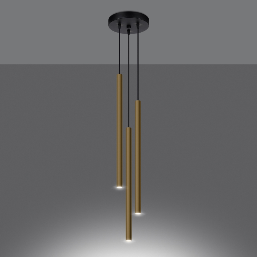 Luster na sajli PASTELO 3xG9/8W/230V zlatni