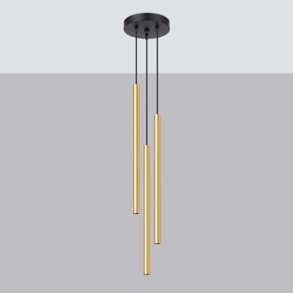 Luster na sajli PASTELO 3xG9/8W/230V zlatni