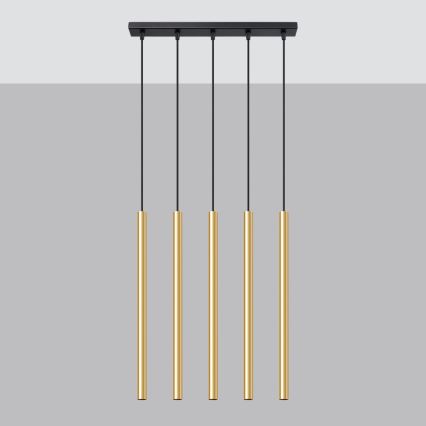 Luster na sajli PASTELO 5xG9/8W/230V zlatan