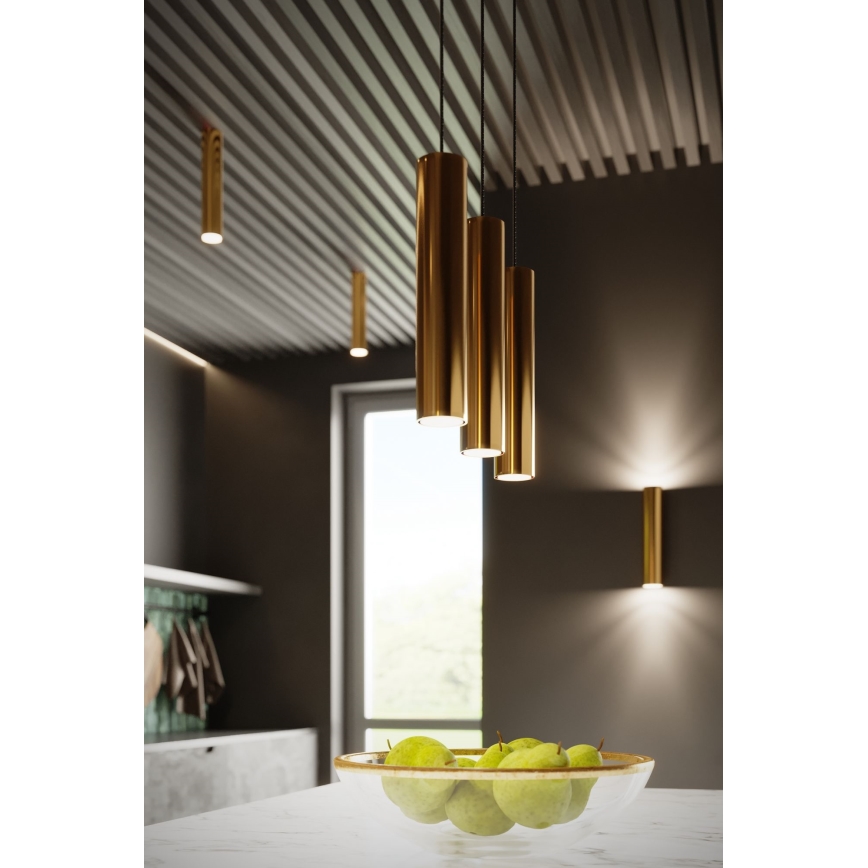 Viseći luster na sajli LAGOS 3xGU10/10W/230V zlatni