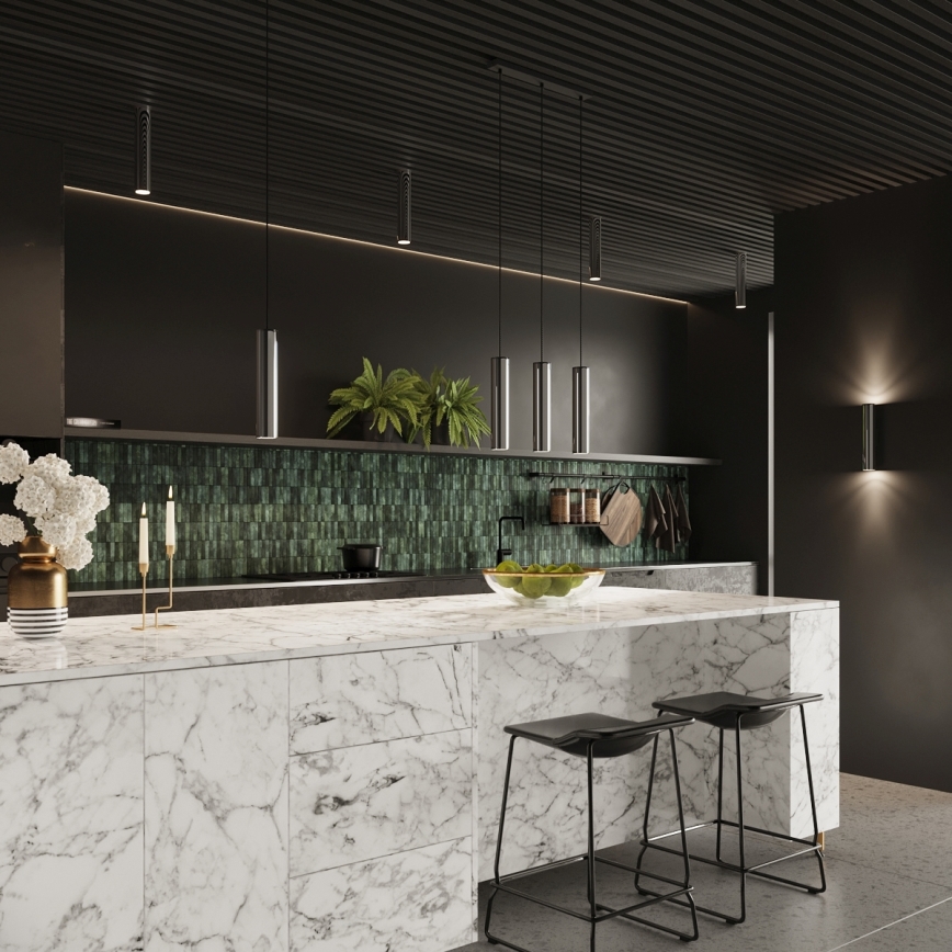 Luster na sajli LAGOS 1xGU10/10W/230V sjajni hrom