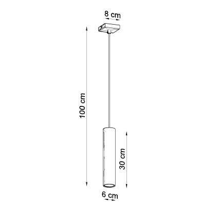 Luster na sajli LAGOS 1xGU10/10W/230V sjajni hrom