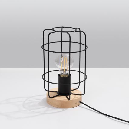 Stona lampa GOTTO 1xE27/15W/230V crna/buk
