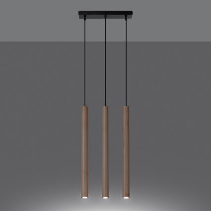 Luster na sajli PASTELO 3xG9/8W/230V buk