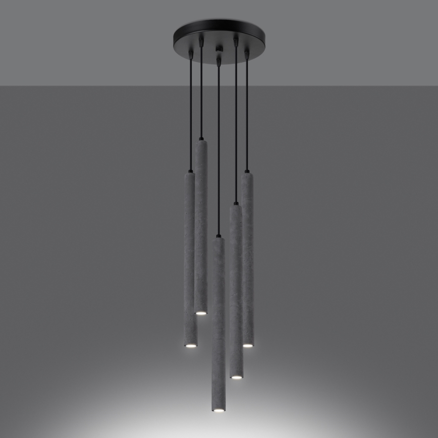 Luster na lanku PASTELO 5xG9/8W/230V beton