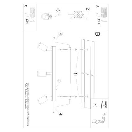 Spot svetiljka VERDO 3xGU10/10W/230V crna/bukva