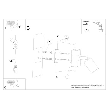 Spot svetiljka ZUCA 1xE27/15W/230V crna/hrast