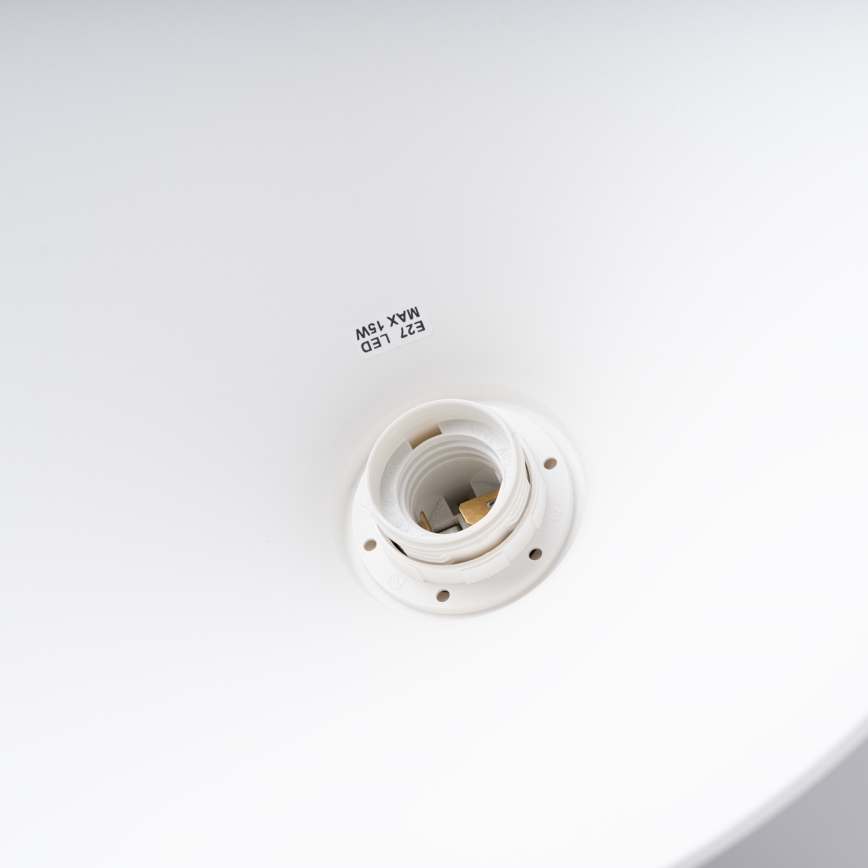 Luster na sajli JAGA 1xE27/15W/230V, prečnik 30 cm, beo