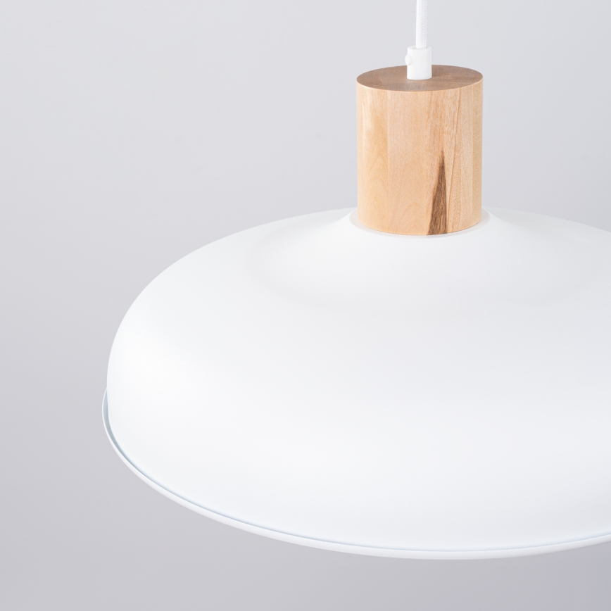 Luster na sajli INDY 1xE27/15W/230V, prečnik 38 cm, bela