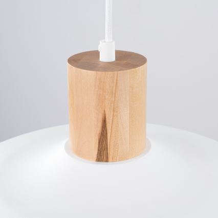 Luster na sajli INDY 1xE27/15W/230V, prečnik 38 cm, bela