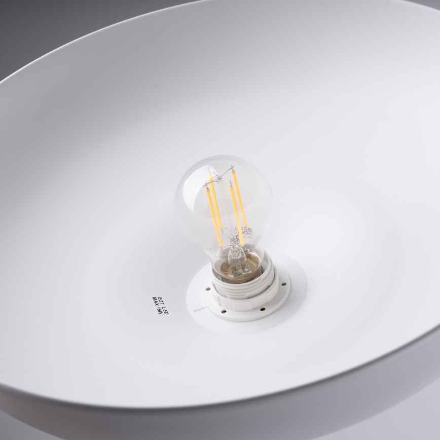 Luster na sajli INDY 1xE27/15W/230V, prečnik 38 cm, bela