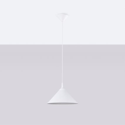 Luster na sajli ZUMA 1xE27/15W/230V prečnik 30 cm bela