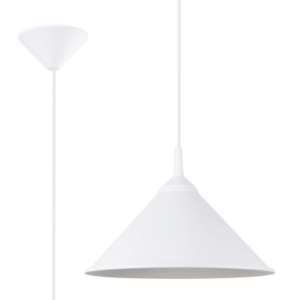 Luster na sajli ZUMA 1xE27/15W/230V prečnik 30 cm bela