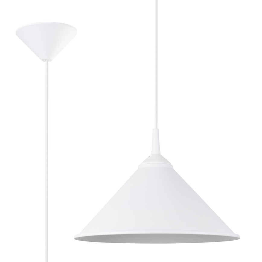 Luster na sajli ZUMA 1xE27/15W/230V prečnik 30 cm bela
