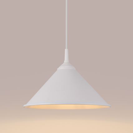 Luster na sajli ZUMA 1xE27/15W/230V prečnik 30 cm bela
