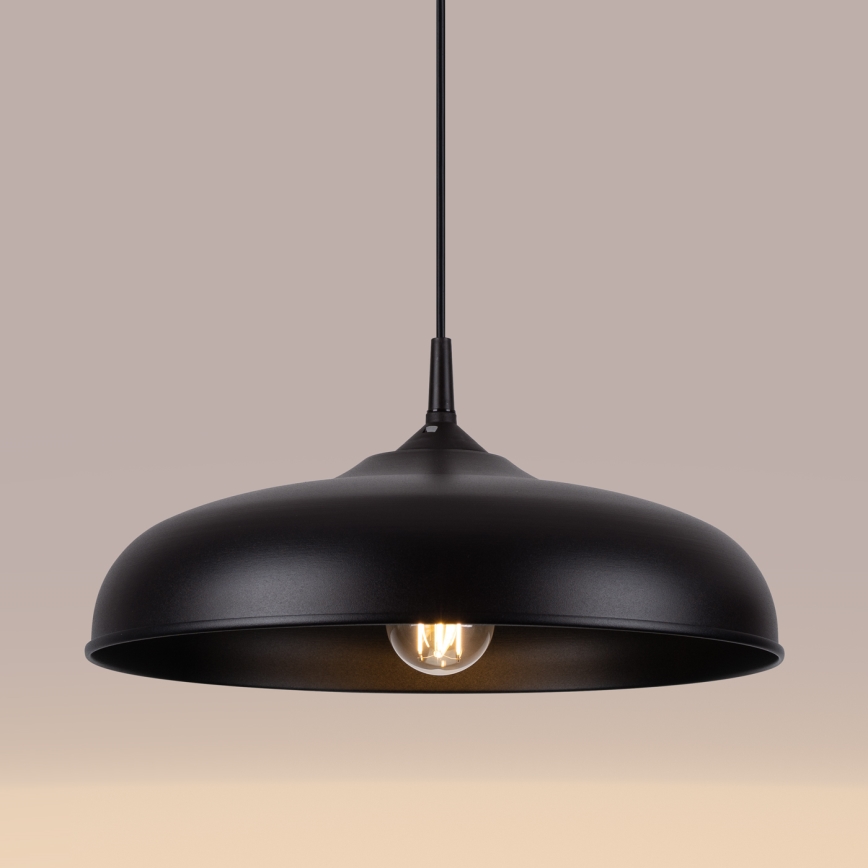 Luster na sajli GINA 1xE27/15W/230V Ø 38 cm crna