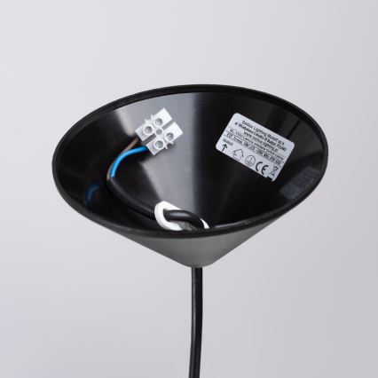 Luster na sajli GINA 1xE27/15W/230V Ø 38 cm crna