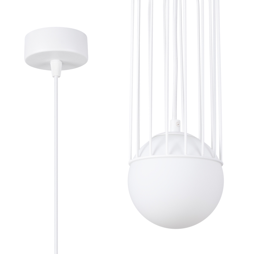 Luster na sajli BRINA 1xG9/8W/230V bela