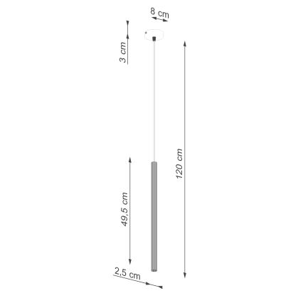 Luster na sajli ARCHE 1xG9/8W/230V beo