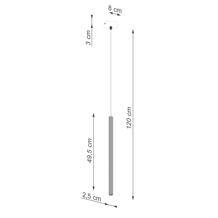 Luster na sajli ARCHE 1xG9/8W/230V beo