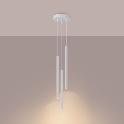 Luster na sajli ARCHE 3xG9/8W/230V bela