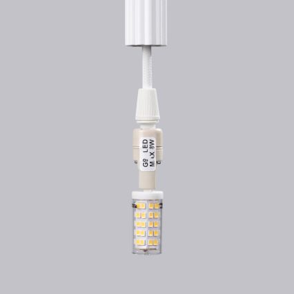 Luster na sajli ARCHE 3xG9/8W/230V bela