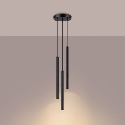 Luster na sajli ARCHE 3xG9/8W/230V crni