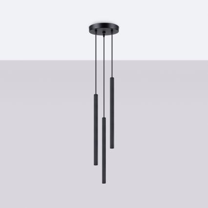 Luster na sajli ARCHE 3xG9/8W/230V crni