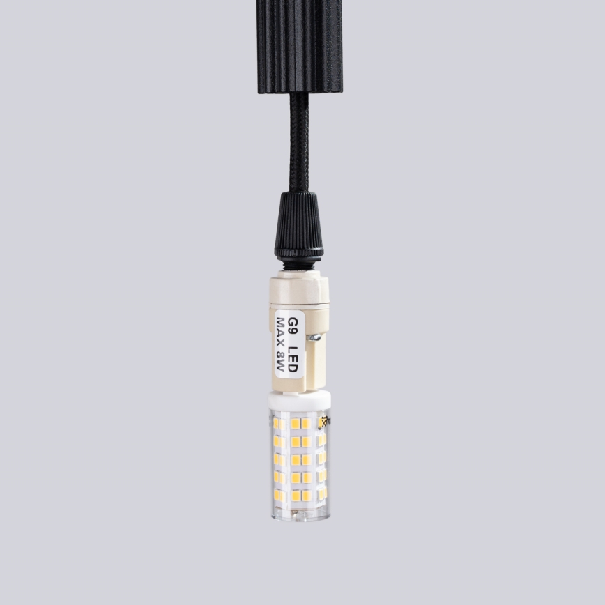 Luster na sajli ARCHE 3xG9/8W/230V crni
