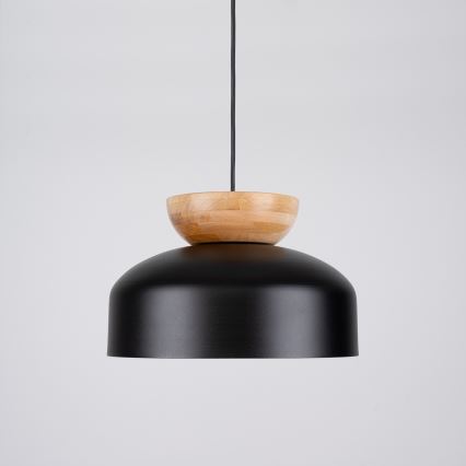 Luster na sajli MARION 1xE27/15W/230V, prečnik 29,5 cm, crne boje