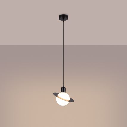 Luster na lanku HYPERION 1xG9/8W/230V crni