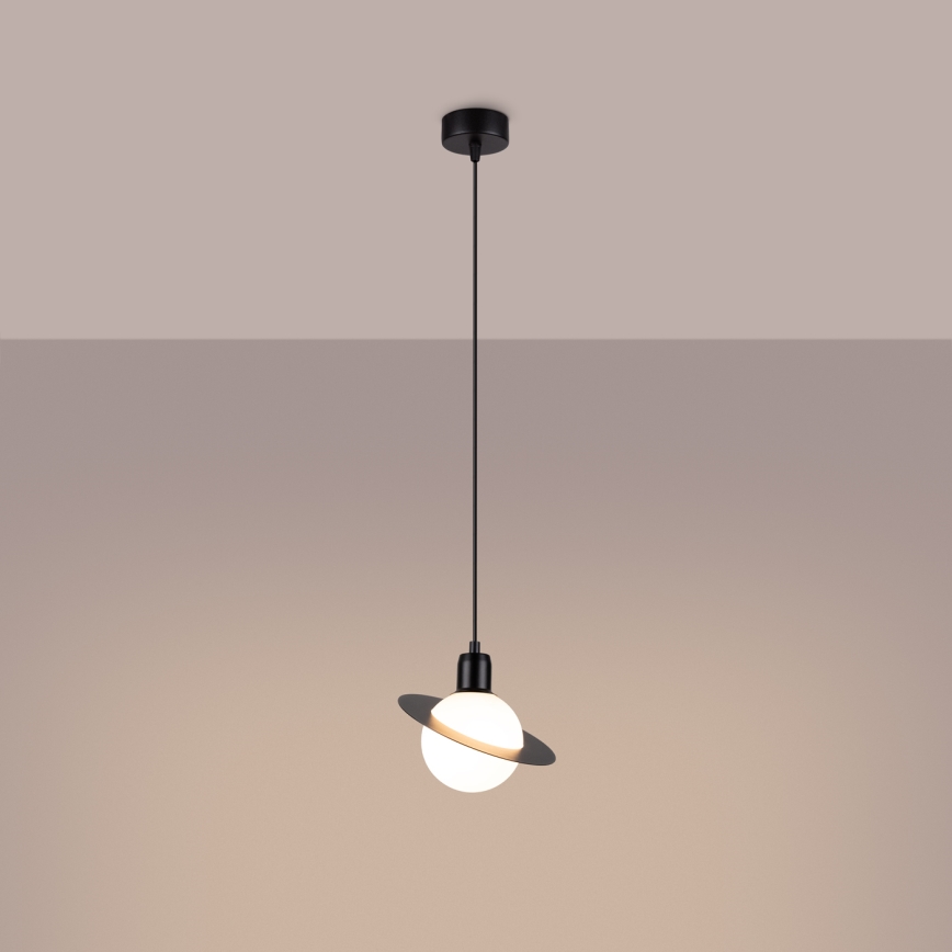 Luster na lanku HYPERION 1xG9/8W/230V crni