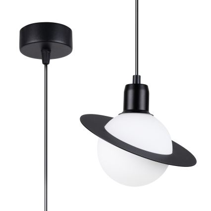 Luster na lanku HYPERION 1xG9/8W/230V crni
