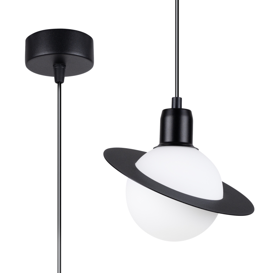 Luster na lanku HYPERION 1xG9/8W/230V crni