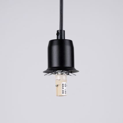 Luster na lanku HYPERION 1xG9/8W/230V crni