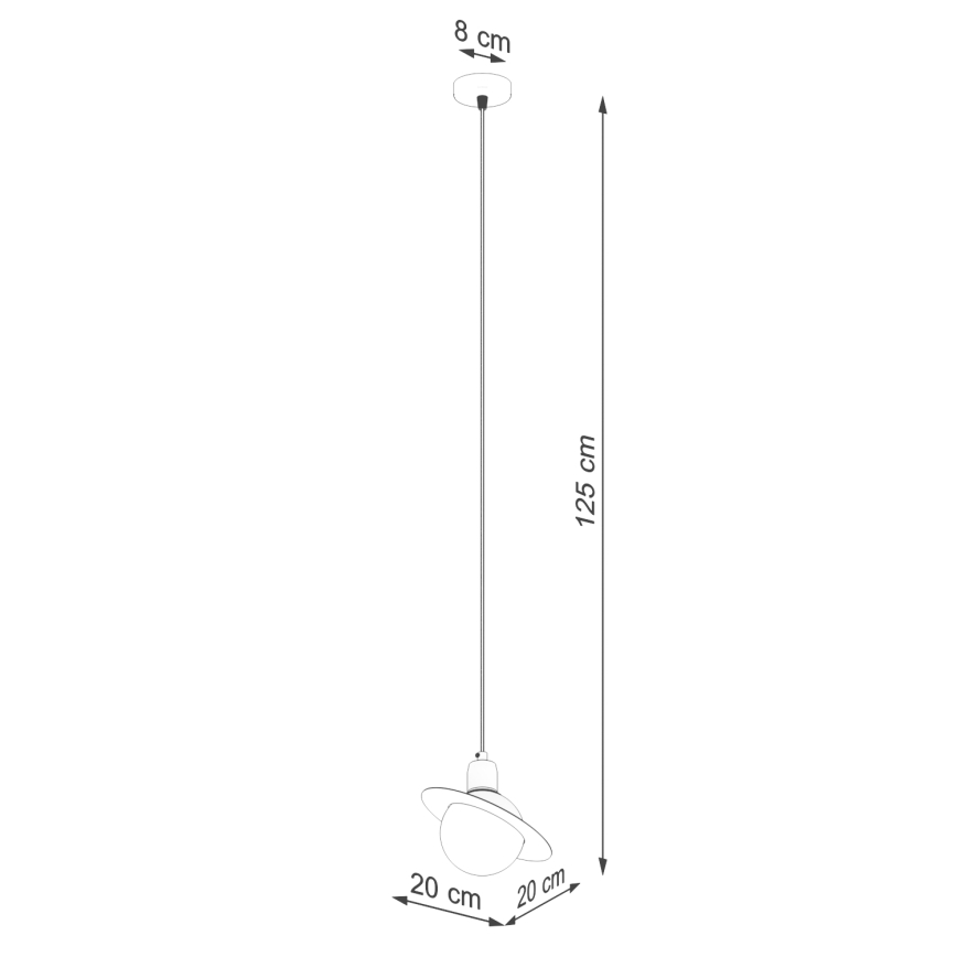 Luster na lanku HYPERION 1xG9/8W/230V crni
