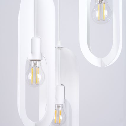 Luster na sajli NICUS 3xE27/15W/230V bela