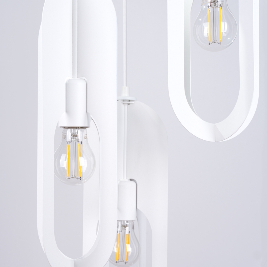Luster na sajli NICUS 3xE27/15W/230V bela