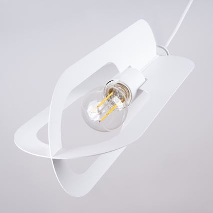 Luster na sajli NICUS 3xE27/15W/230V bela