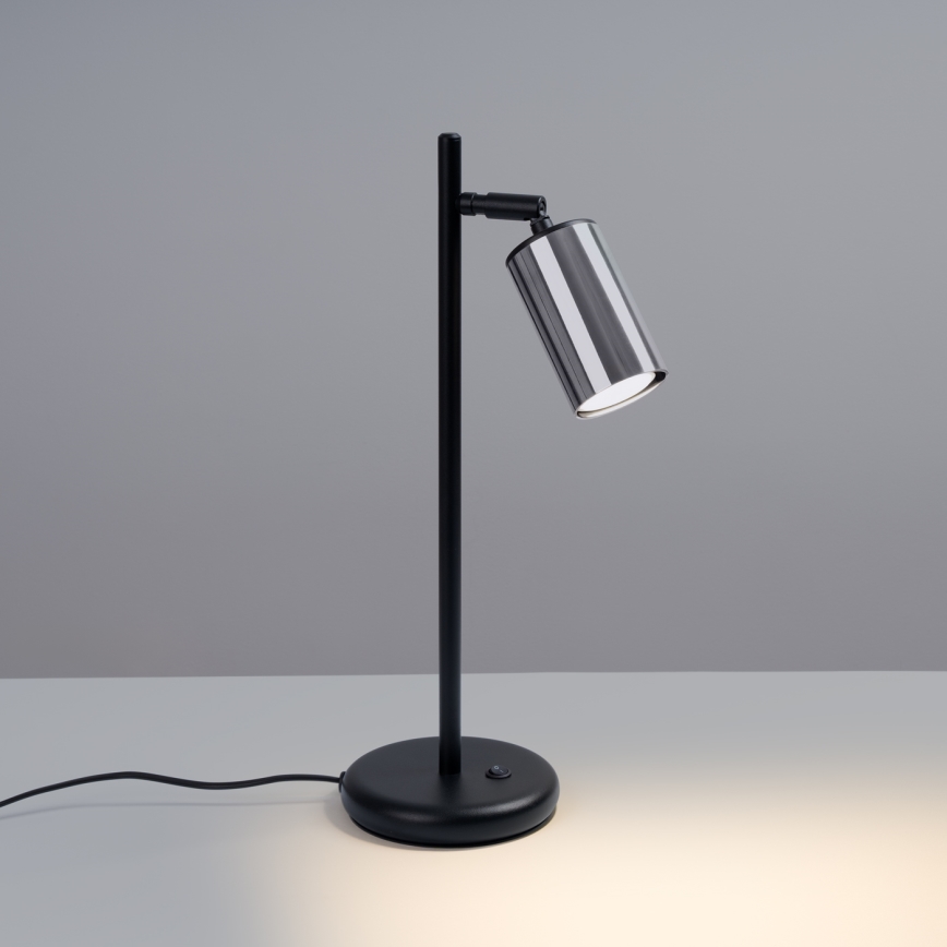 Stona lampa WINX 1xGU10/10W/230V crna/sjajni hrom