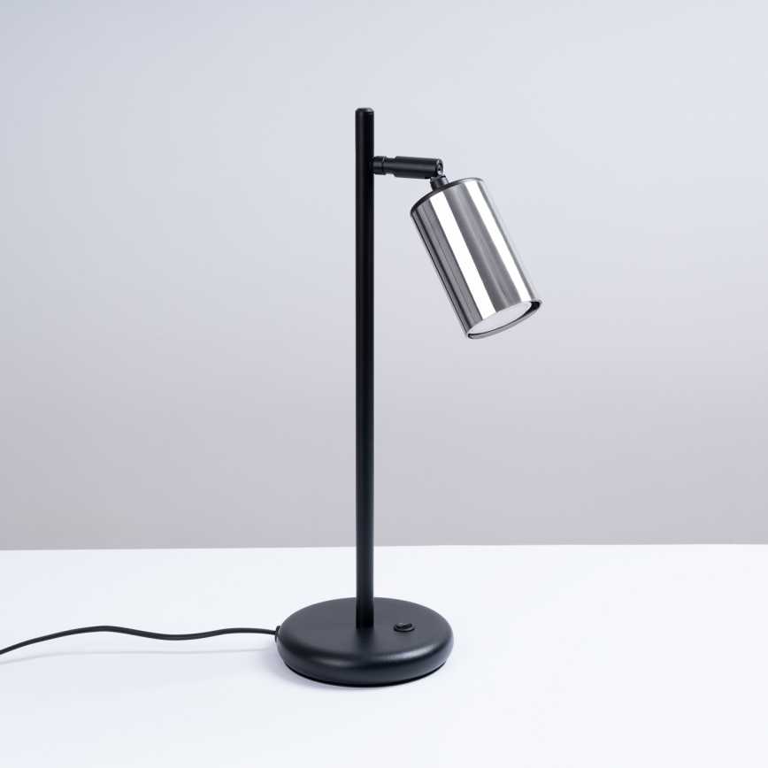 Stona lampa WINX 1xGU10/10W/230V crna/sjajni hrom