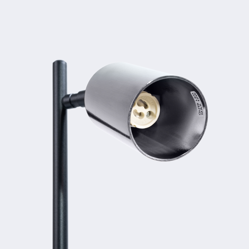 Stona lampa WINX 1xGU10/10W/230V crna/sjajni hrom