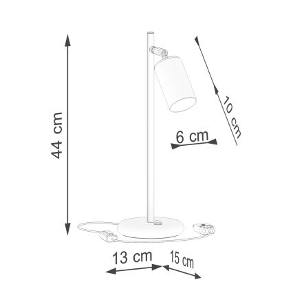 Stona lampa WINX 1xGU10/10W/230V crna/sjajni hrom