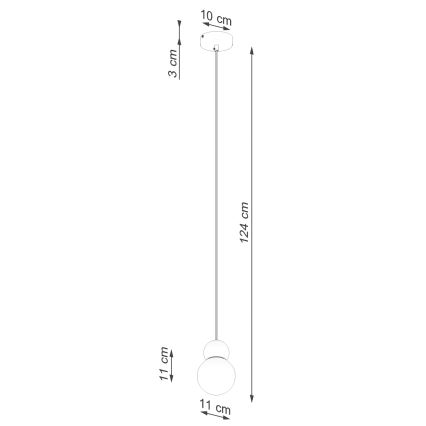 Luster na sajli PEKKA 1xG9/8W/230V bela