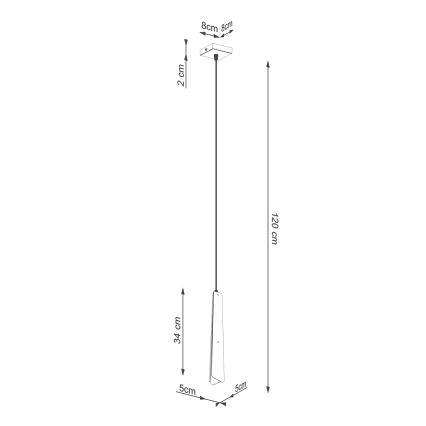 Luster na sajli PRYSM 1xG9/8W/230V crni